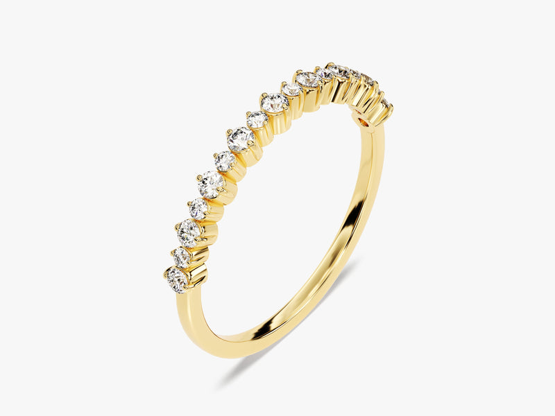 Gold diamond band ring, fine jewelry, elegant design