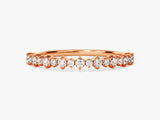 Rose gold diamond band ring, fine jewelry, elegant sparkle