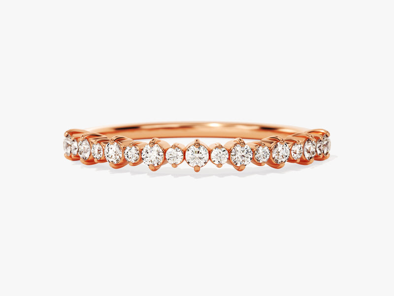 Rose gold diamond band ring, fine jewelry, elegant sparkle
