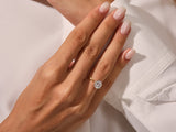 Diamond engagement ring on a woman's hand