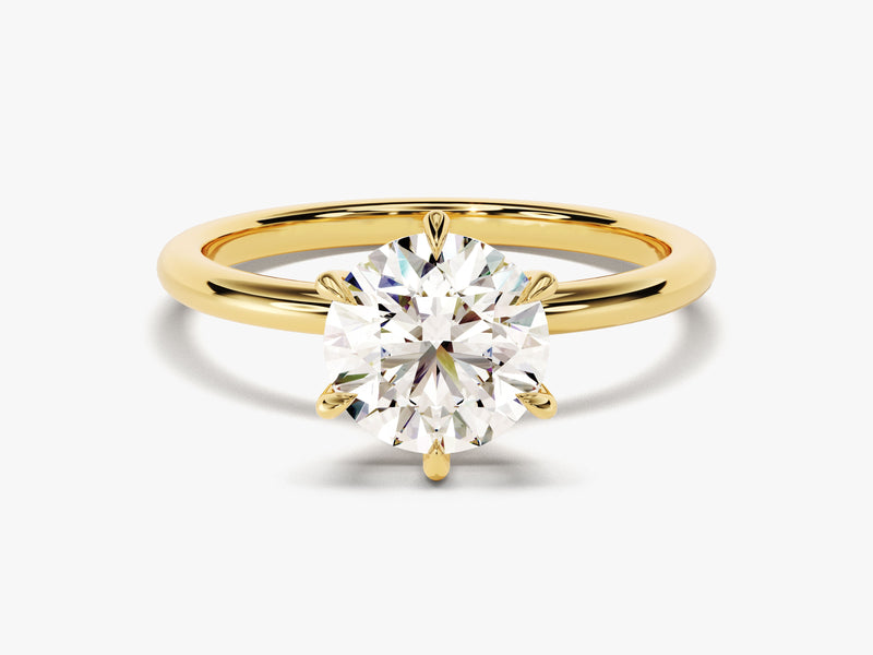 Gold diamond engagement ring, fine jewelry, luxury gemstone ring