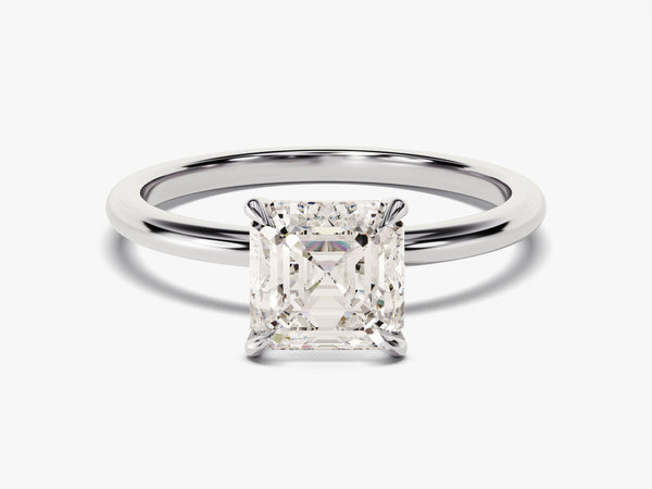 Asscher cut diamond engagement ring, fine jewelry, luxury gemstone