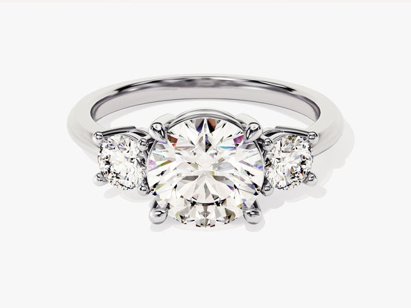 Three-stone diamond engagement ring from a jewelry firm