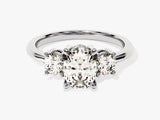Three-stone oval diamond engagement ring, fine jewelry
