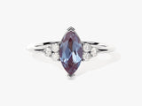 Marquise alexandrite ring with diamond accents jewelry