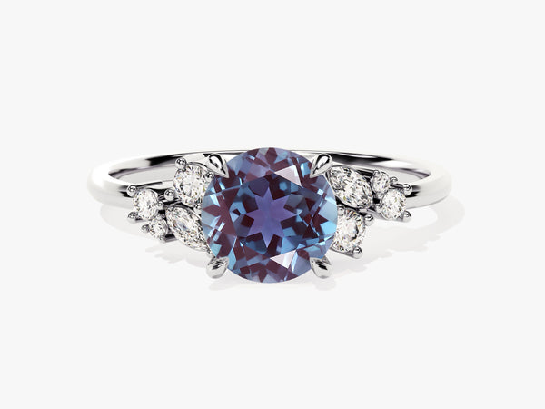 Alexandrite and diamond engagement ring, fine jewelry