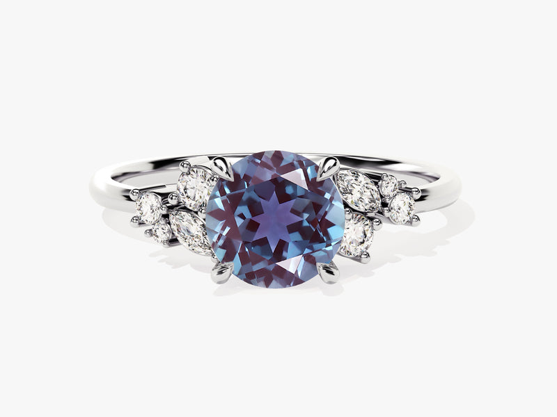 Alexandrite and diamond engagement ring, fine jewelry
