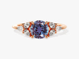 Rose gold alexandrite and diamond ring for jewelry firm