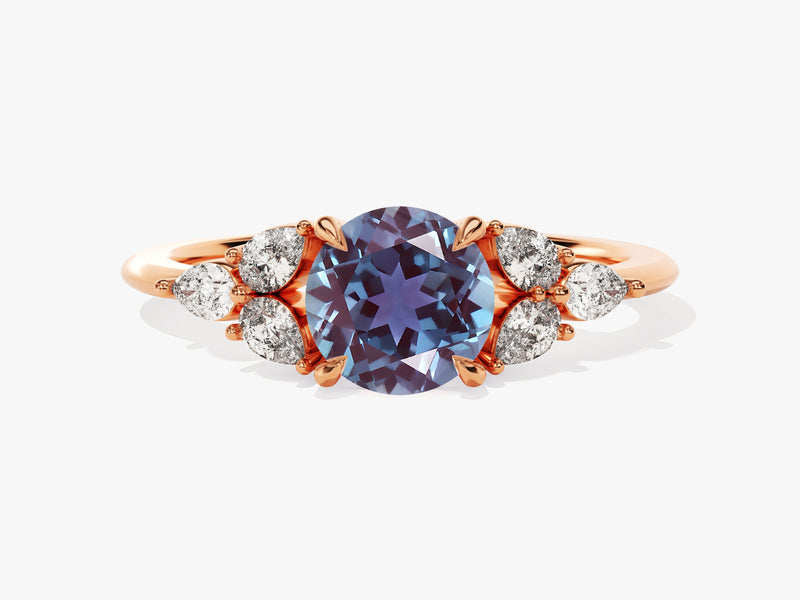 Rose gold alexandrite and diamond ring for jewelry firm
