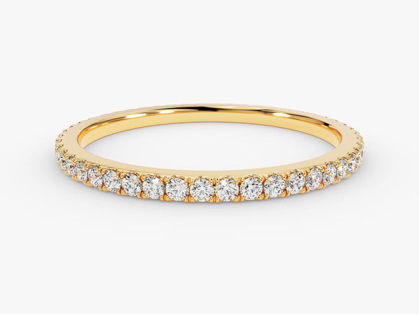 Gold diamond eternity band, fine jewelry, wedding ring