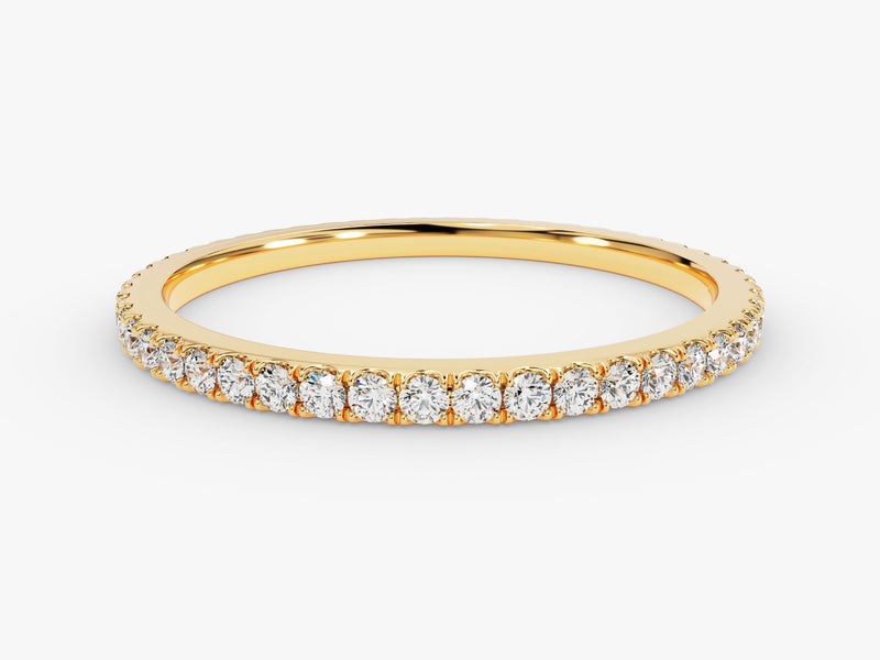 Gold diamond eternity band, fine jewelry, wedding ring