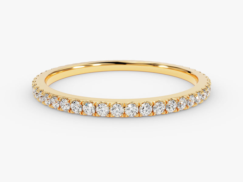Gold diamond eternity ring for jewelry lovers