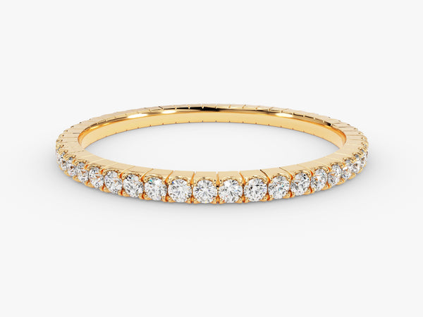 Gold diamond eternity ring, fine jewelry, luxury wedding band