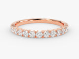 Rose gold diamond eternity band, fine jewelry gift