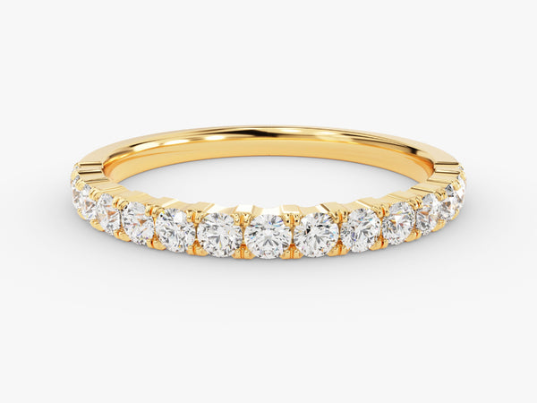Gold diamond eternity ring, fine jewelry, sparkling gemstones