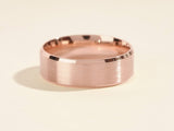 Rose gold brushed band ring jewelry for women