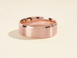 Rose gold brushed band ring jewelry