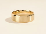 Brushed gold wedding band, fine jewelry for him