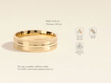 Gold wedding band, available in white, rose, yellow, 14k/18k solid gold