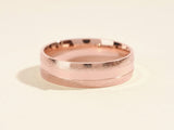Rose gold textured band ring jewelry