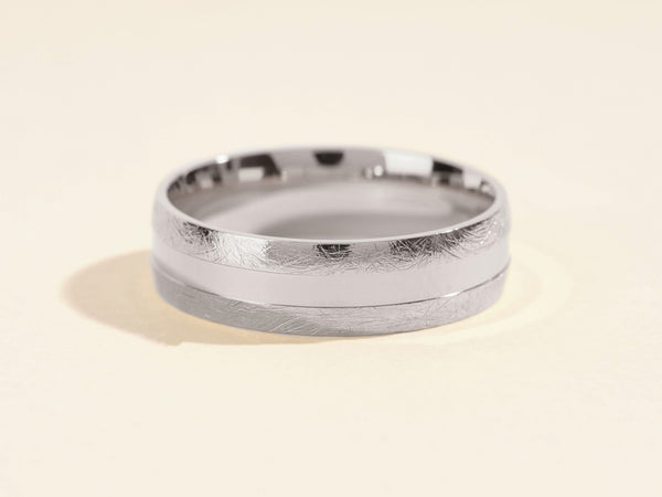 Textured silver band ring, fine jewelry for men and women