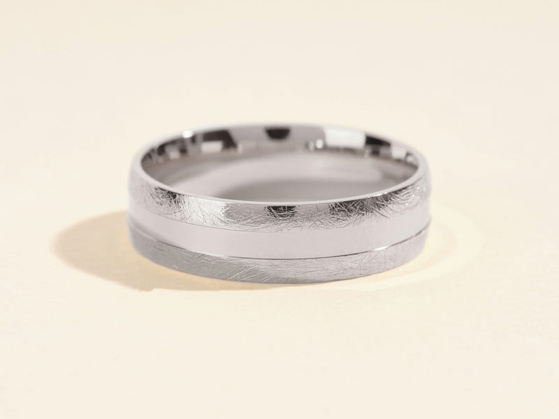 Textured silver band ring, fine jewelry for men and women