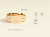 Solid gold ring, available in white, rose, and yellow gold