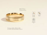 Textured gold ring, available in white, rose, yellow gold, 14k/18k