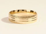 Textured gold wedding band, elegant jewelry for your special day
