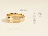 Gold wedding band, available in white, rose, yellow, 14k/18k solid gold