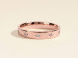 Rose gold diamond band ring jewelry