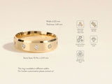 Gold diamond band ring, ethically sourced, customizable jewelry