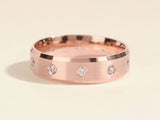 Rose gold diamond band ring jewelry