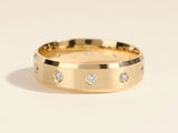 Gold diamond ring for jewelry firm