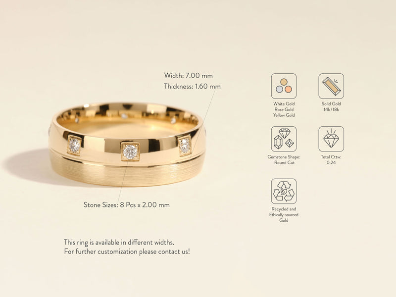 Diamond and gold ring, ethically sourced, customizable jewelry