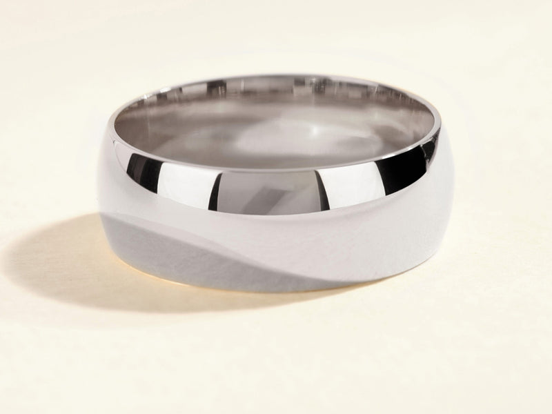 Polished silver band ring, elegant jewelry for any occasion