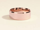Rose gold band ring jewelry product photography