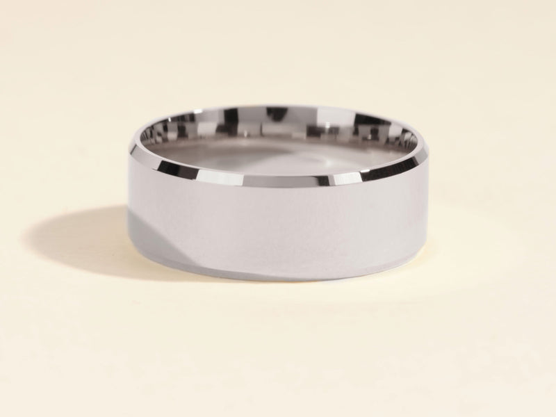 Sleek silver band ring, modern jewelry design