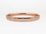 Rose gold diamond band ring from jewelry company