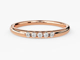 Rose gold diamond band ring, fine jewelry, elegant design