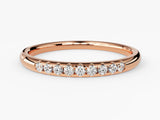 Rose gold diamond band ring, fine jewelry, elegant design