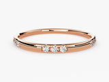 Rose gold diamond band ring, fine jewelry, elegant design