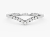 Diamond V-shaped ring for jewelry firm