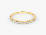 Gold diamond eternity ring for women, fine jewelry gift