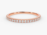Rose gold diamond eternity band, fine jewelry, wedding ring
