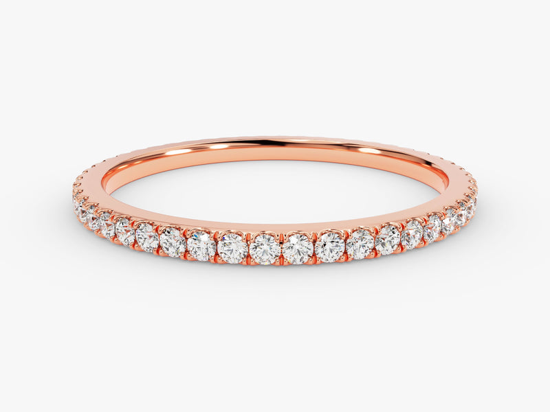Rose gold diamond eternity band, fine jewelry, wedding ring