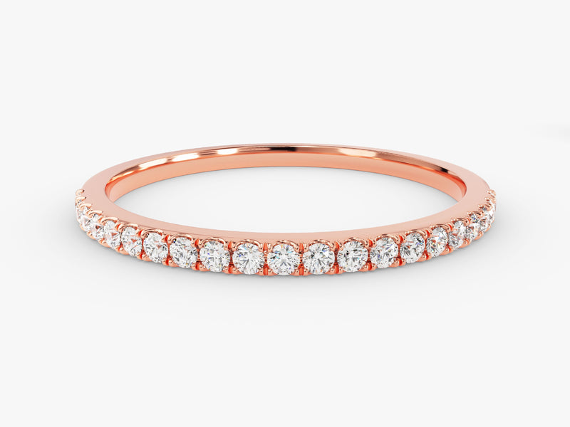 Rose gold diamond eternity band jewelry