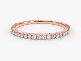 Rose gold diamond eternity band ring jewelry