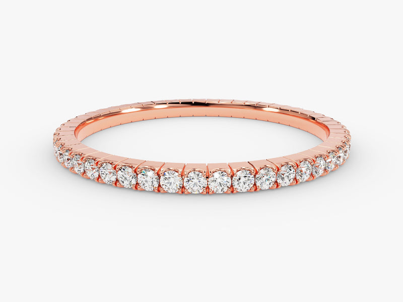 Rose gold diamond eternity band jewelry