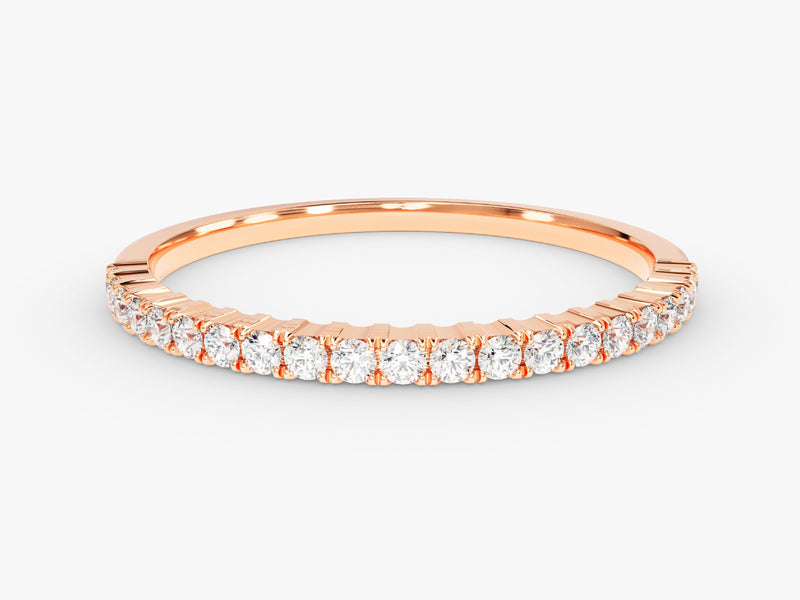 Rose gold diamond eternity ring for jewelry lovers